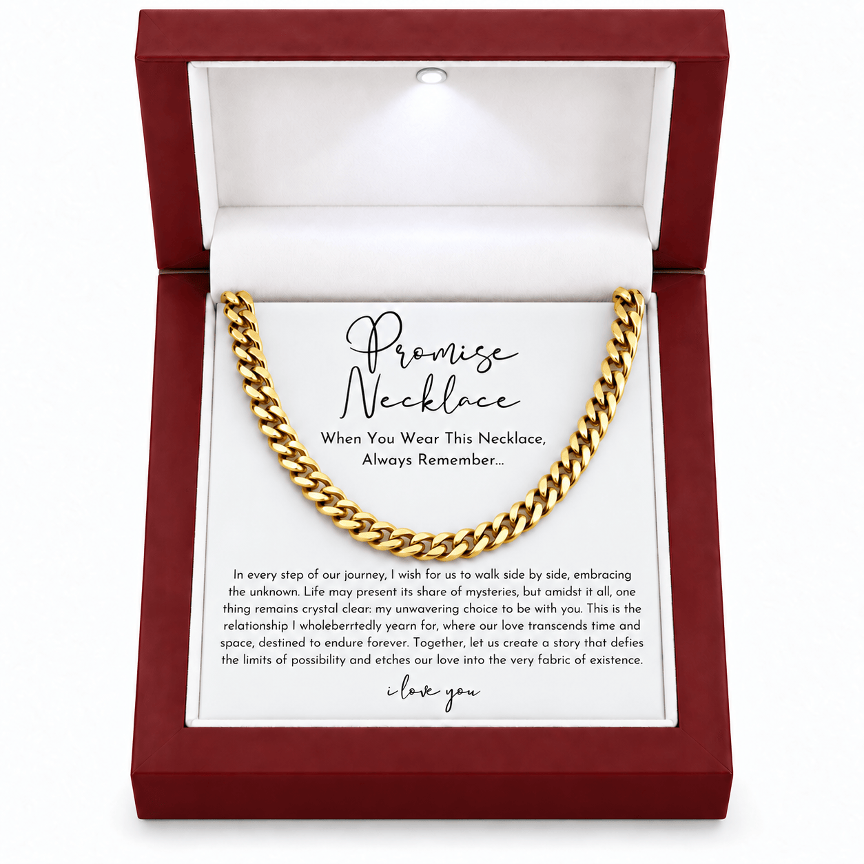 J'ador Paris Necklaces Gold To My Man Promise Necklace