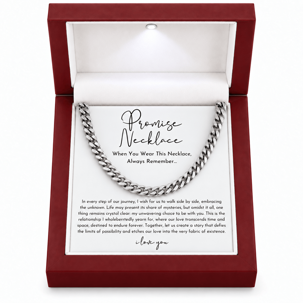 J'ador Paris Necklaces Silver To My Man Promise Necklace