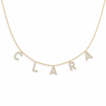 J'ador Paris Gold / 14inch Pavé Custom Name Necklace