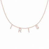 J'ador Paris Rose gold / 14inch Pavé Custom Name Necklace
