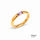 J'ador Paris Rings Amethyst / 6 Birthstone Ring