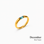 J'ador Paris Rings Blue Topaz / 6 Birthstone Ring