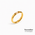 J'ador Paris Rings Champagne / 6 Birthstone Ring