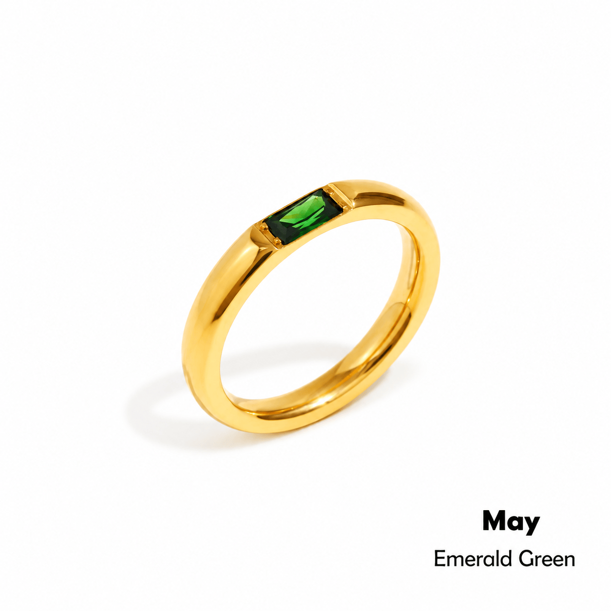 J'ador Paris Rings Emerald Green / 6 Birthstone Ring