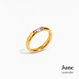 J'ador Paris Rings Lavender / 6 Birthstone Ring