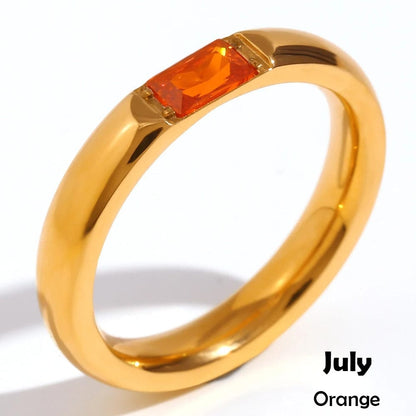 J'ador Paris Rings Orange / 6 Birthstone Ring