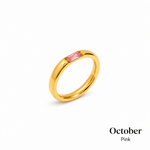 J'ador Paris Rings Pink / 6 Birthstone Ring