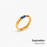 J'ador Paris Rings Sapphire Blue / 6 Birthstone Ring
