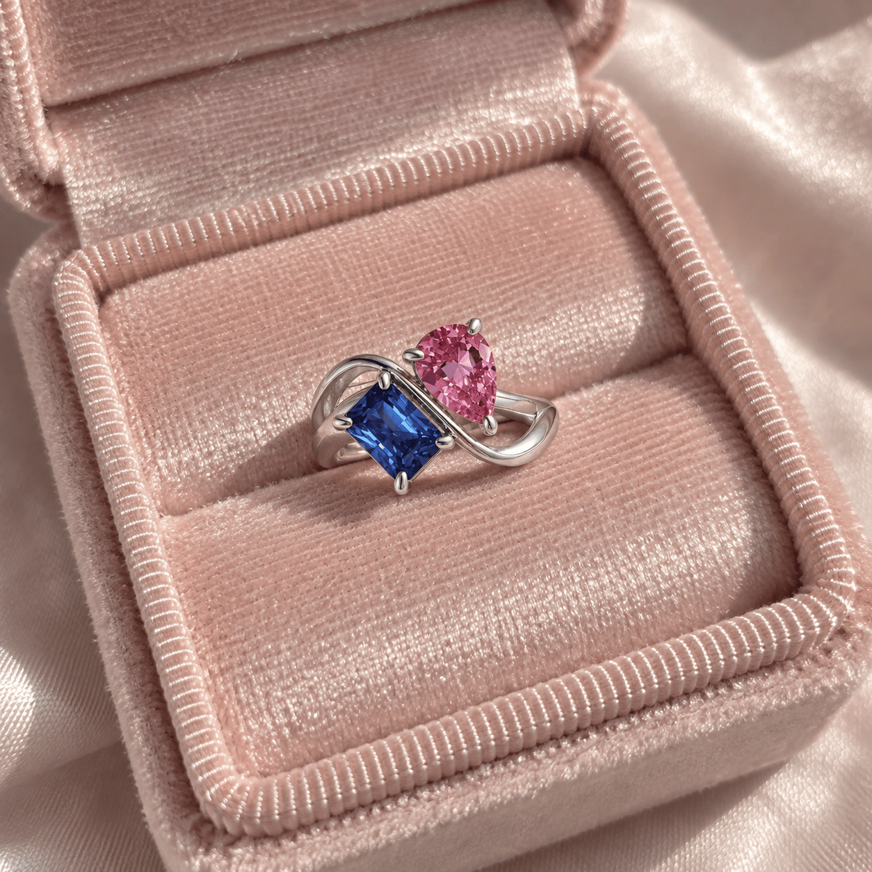 J'ador Paris Rings Duo Birthstone Ring