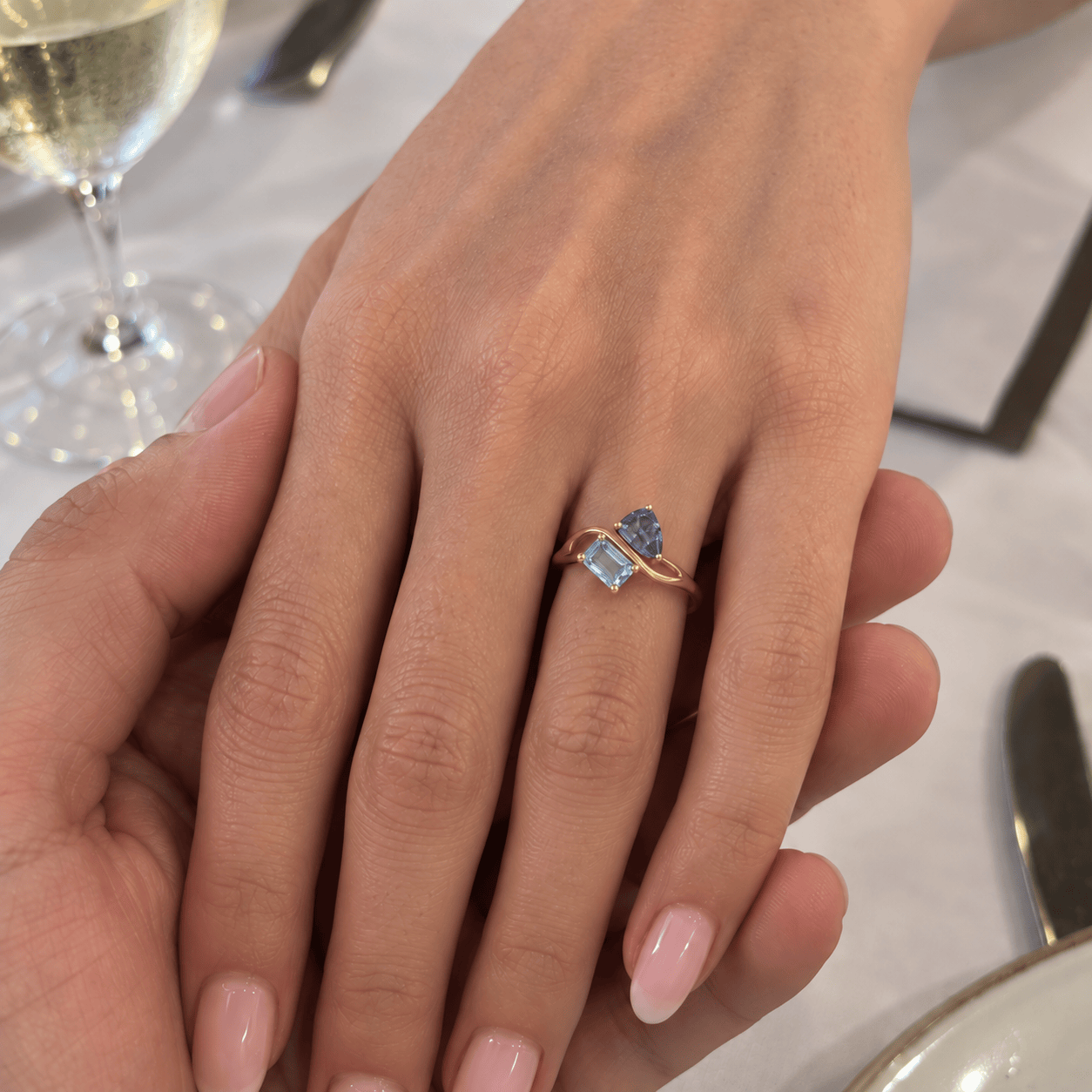 J'ador Paris Rings Duo Birthstone Ring