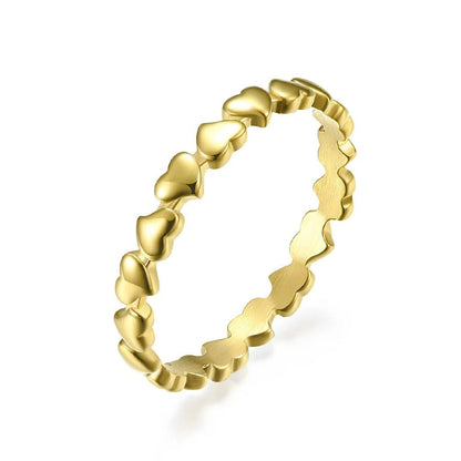 J'ador Paris Rings Gold / 6 Heart Love Ring