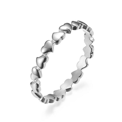 J'ador Paris Rings Silver / 6 Heart Love Ring