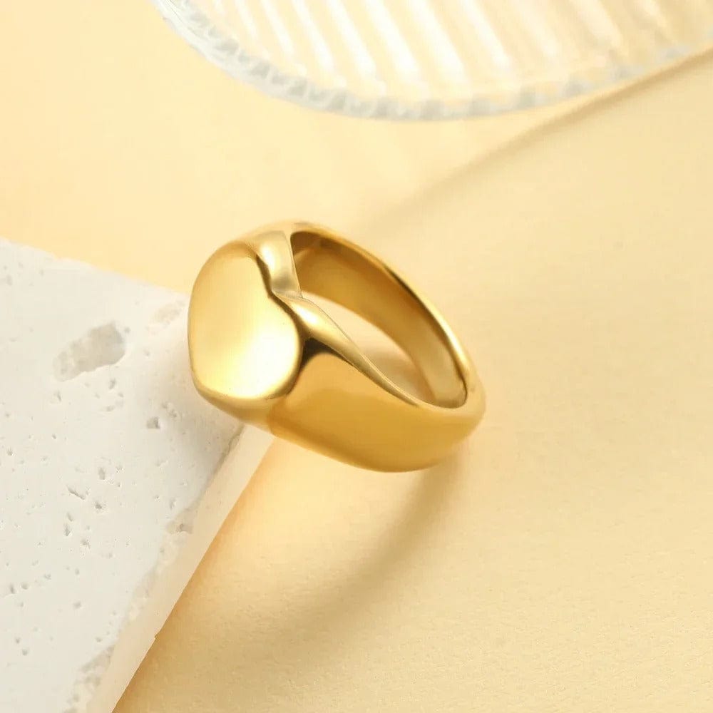 J'ador Paris Rings Heart Signet Ring