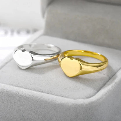J'ador Paris Rings Heart Signet Ring