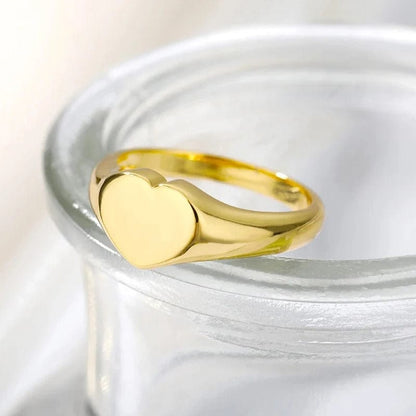 J'ador Paris Rings Heart Signet Ring