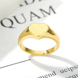 J'ador Paris Rings Heart Signet Ring