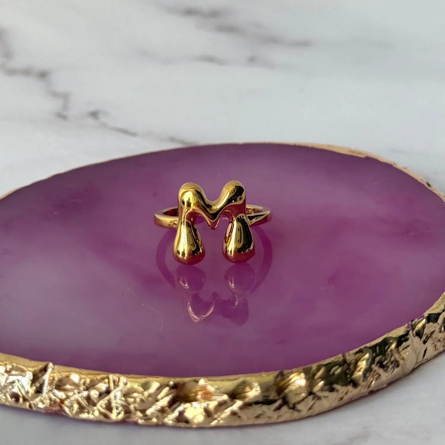 J'ador Paris Rings Initial Chunky Ring