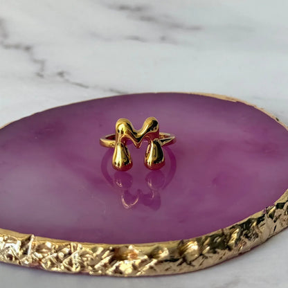 J'ador Paris Rings Initial Chunky Ring
