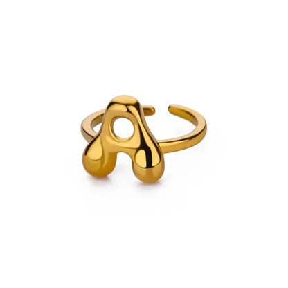 J'ador Paris Rings Gold / A Initial Chunky Ring