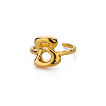 J'ador Paris Rings Gold / B Initial Chunky Ring