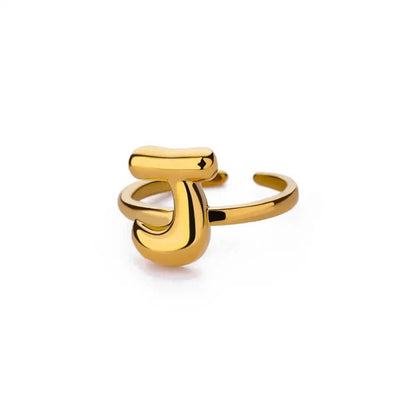 J'ador Paris Rings Gold / J Initial Chunky Ring