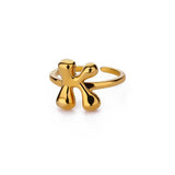 J'ador Paris Rings Gold / K Initial Chunky Ring
