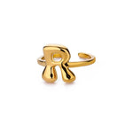 J'ador Paris Rings Gold / R Initial Chunky Ring