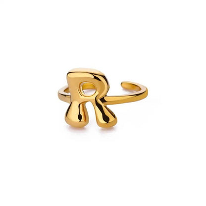 J'ador Paris Rings Gold / R Initial Chunky Ring