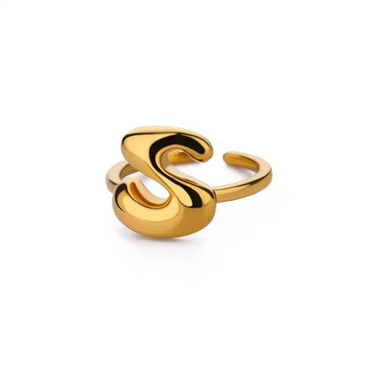 J'ador Paris Rings Gold / S Initial Chunky Ring