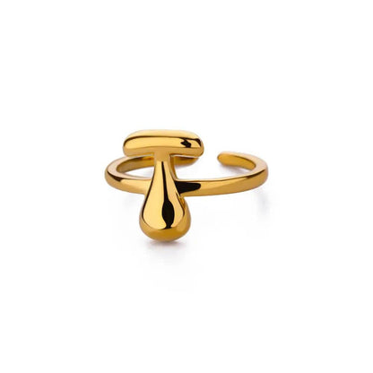 J'ador Paris Rings Gold / T Initial Chunky Ring