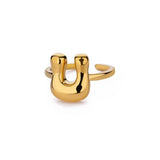 J'ador Paris Rings Gold / U Initial Chunky Ring