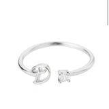 J'ador Paris Rings Initial Diamond Ring