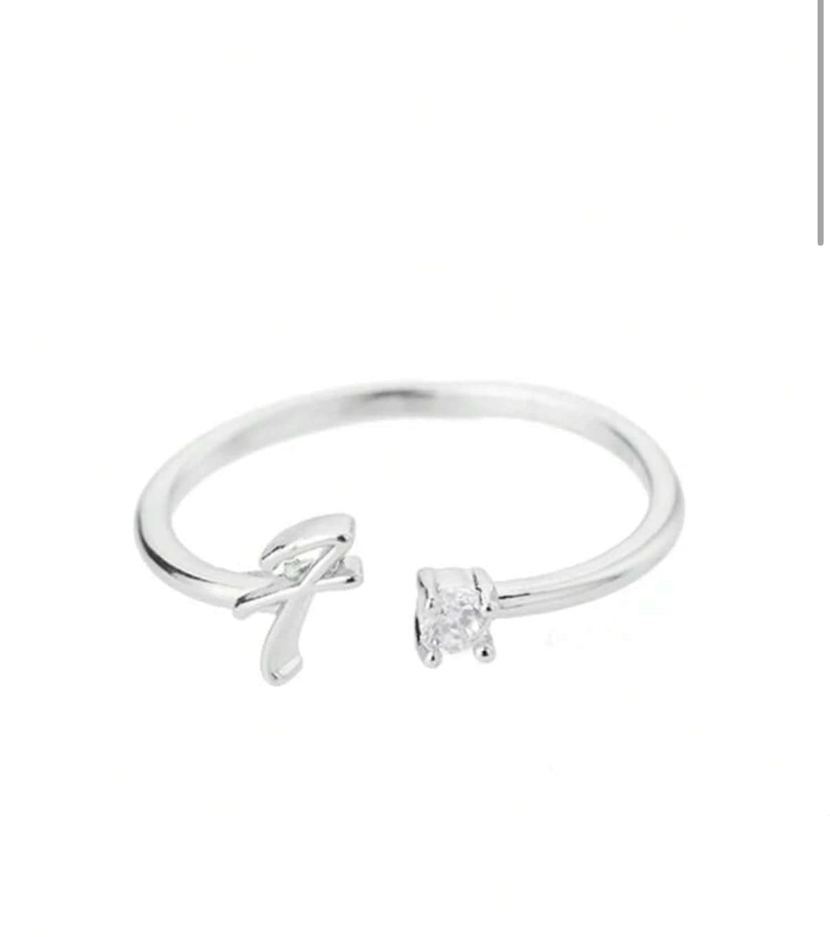 J'ador Paris Rings Initial Diamond Ring