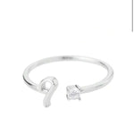 J'ador Paris Rings Initial Diamond Ring