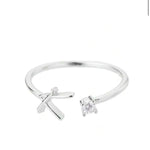 J'ador Paris Rings Initial Diamond Ring