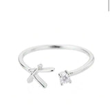J'ador Paris Rings Initial Diamond Ring