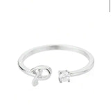 J'ador Paris Rings Initial Diamond Ring