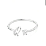 J'ador Paris Rings Initial Diamond Ring