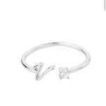 J'ador Paris Rings Initial Diamond Ring