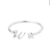 J'ador Paris Rings Initial Diamond Ring