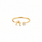 J'ador Paris Rings Gold / A Initial Diamond Ring