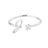 J'ador Paris Rings Silver / G Initial Diamond Ring