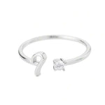 J'ador Paris Rings Silver / I Initial Diamond Ring