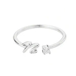 J'ador Paris Rings Silver / N Initial Diamond Ring
