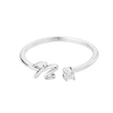 J'ador Paris Rings Silver / N Initial Diamond Ring
