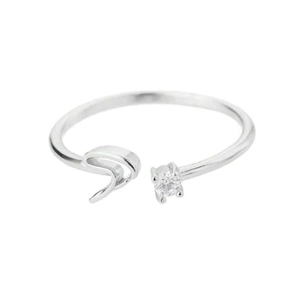 J'ador Paris Rings Silver / S Initial Diamond Ring