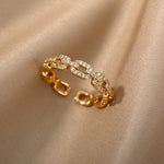J'ador Paris Rings Link Chain Ring