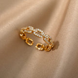 J'ador Paris Rings Link Chain Ring