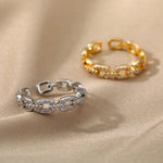 J'ador Paris Rings Link Chain Ring