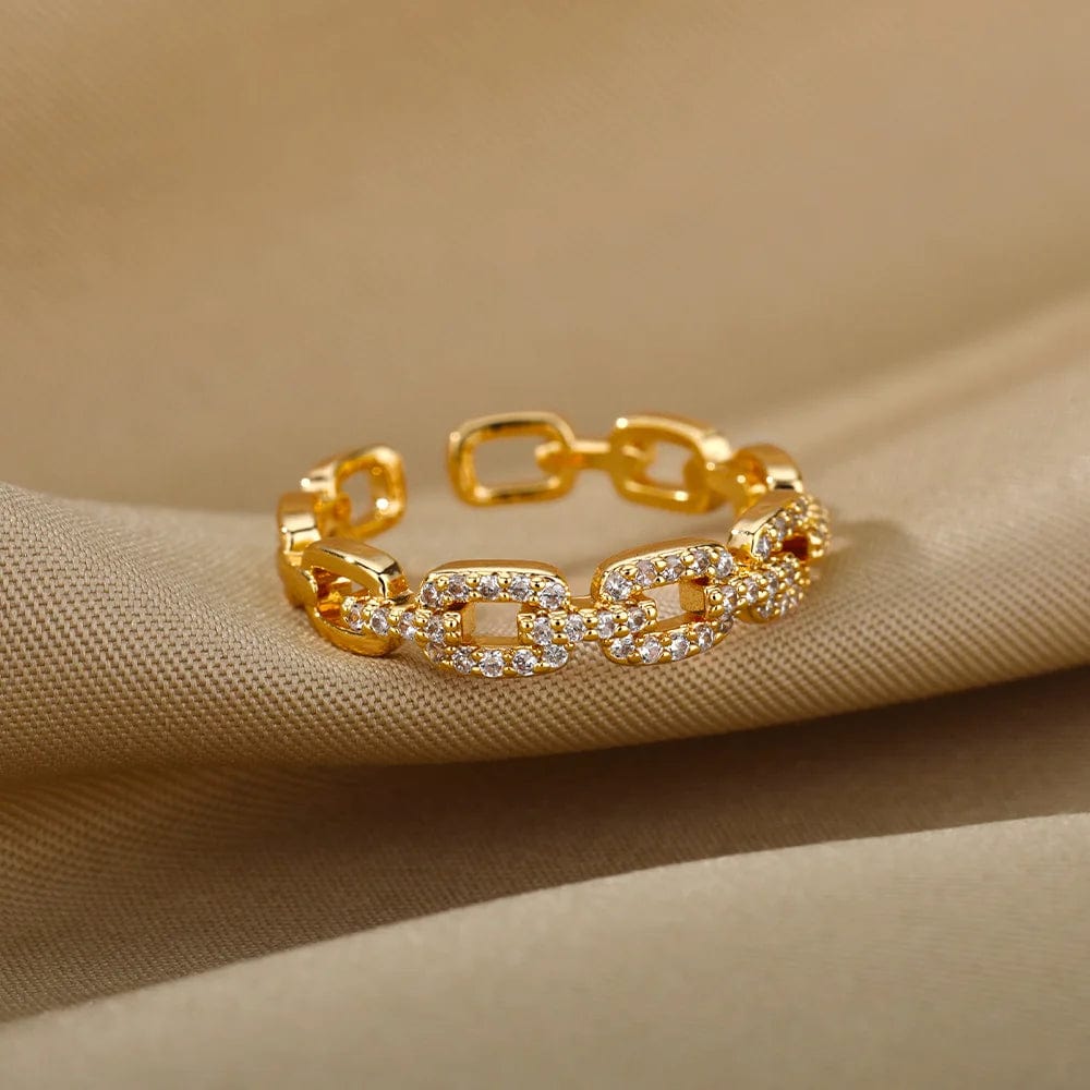 J'ador Paris Rings Link Chain Ring